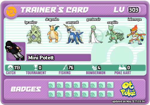 Mini Potett Card otPokemon.com