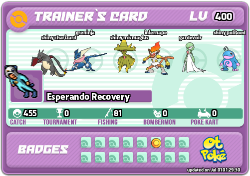 Esperando Recovery Card otPokemon.com
