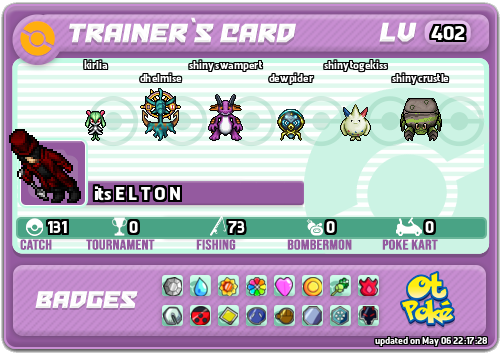 its E L T O N Card otPokemon.com