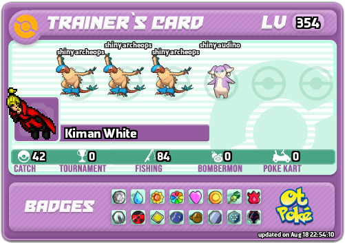 Kiman White Card otPokemon.com