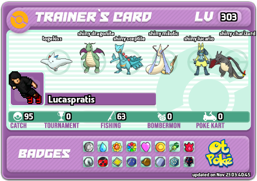 Lucaspratis Card otPokemon.com