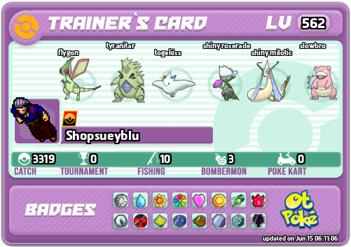 Shopsueyblu Card otPokemon.com