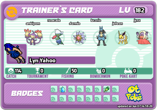 Lyn Yahoo Card otPokemon.com