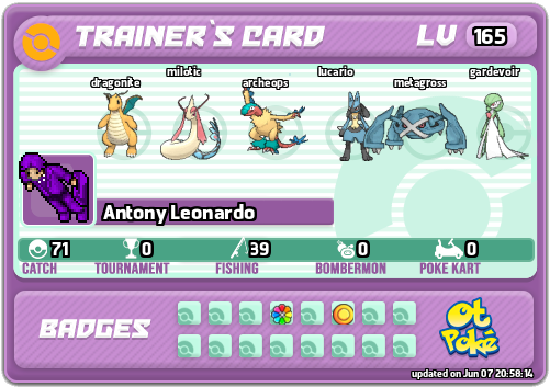 Antony Leonardo Card otPokemon.com