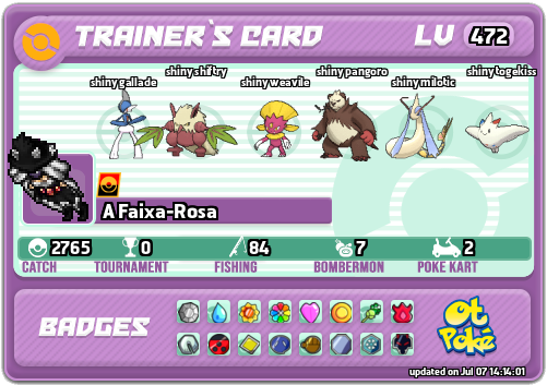 A Faixa-Rosa Card otPokemon.com