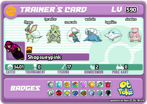 Shopsueypink Card otPokemon.com