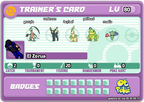El Zorua Card otPokemon.com