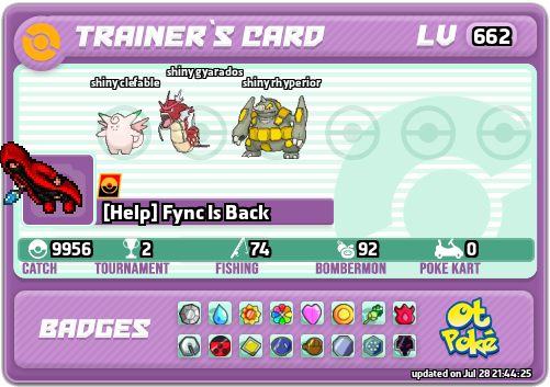 [Help] Fync Is Back Card otPokemon.com