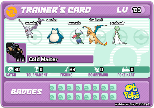 Cold Master Card otPokemon.com