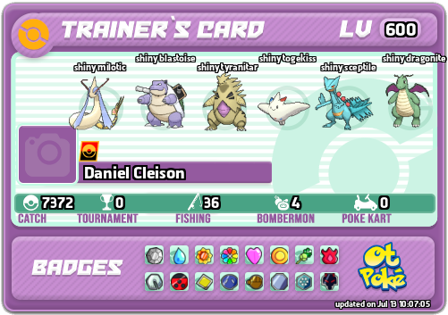Daniel Cleison Card otPokemon.com