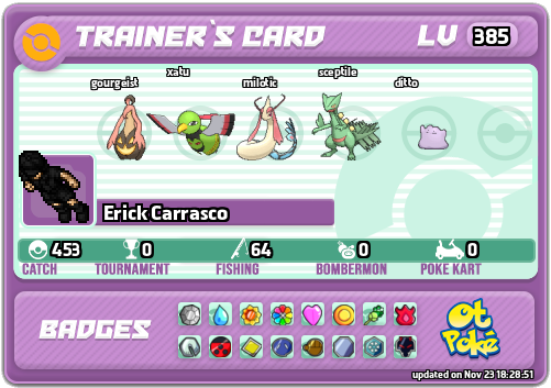 Erick Carrasco Card otPokemon.com