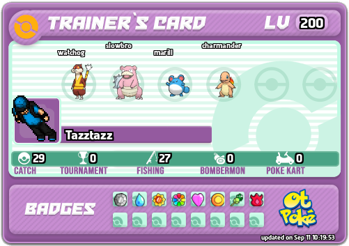 Tazztazz Card otPokemon.com