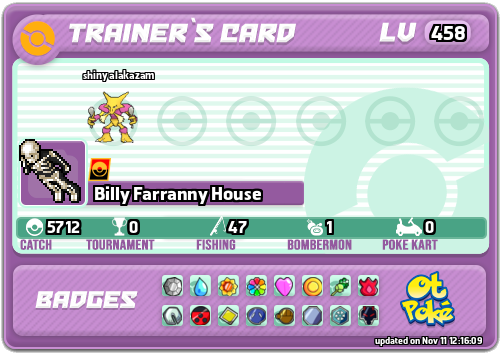 Billy Farranny House Card otPokemon.com