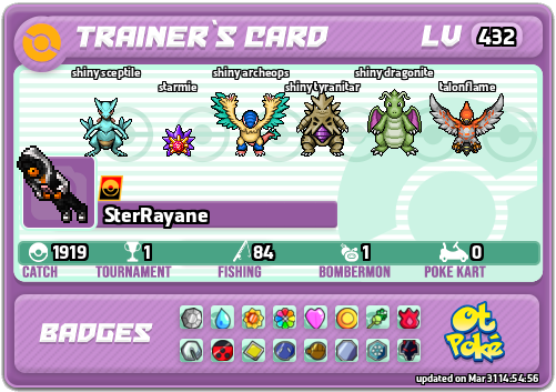 SterRayane Card otPokemon.com