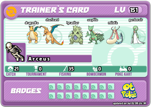 A r c e u s Card otPokemon.com