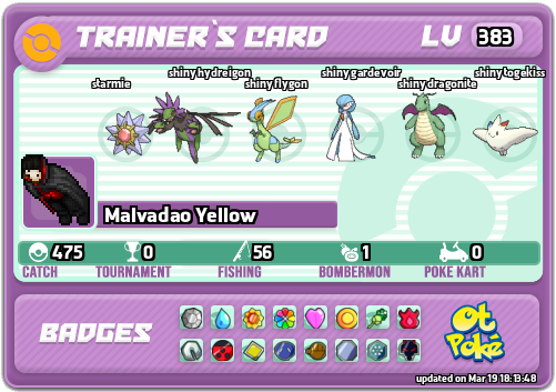 Malvadao Yellow Card otPokemon.com