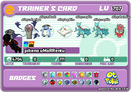 pikeno uMaRRentu Card otPokemon.com