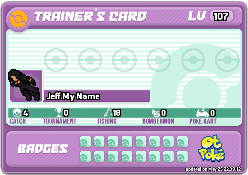 Jeff My Name Card otPokemon.com