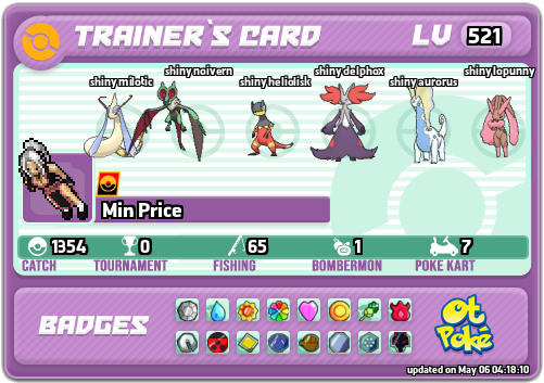 Min Price Card otPokemon.com