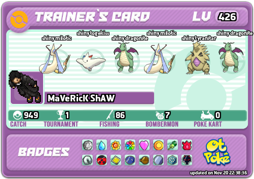 MaVeRicK ShAW Card otPokemon.com