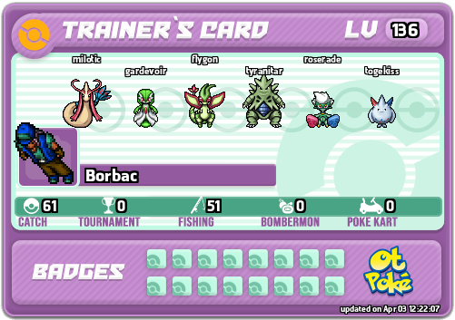 Borbac Card otPokemon.com