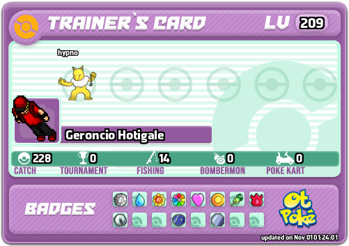 Geroncio Hotigale Card otPokemon.com