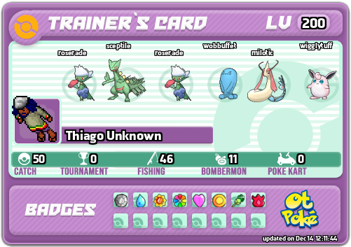 Thiago Unknown Card otPokemon.com