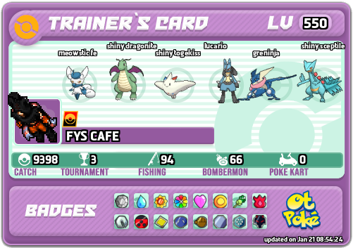 FYS CAFE Card otPokemon.com