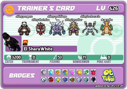 El SharaWhite Card otPokemon.com