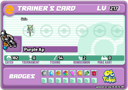 Purple Ap Card otPokemon.com