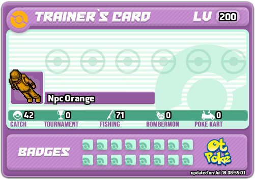 Npc Orange Card otPokemon.com