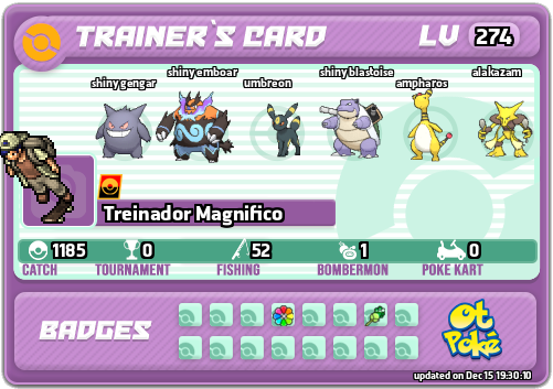 Treinador Magnifico Card otPokemon.com
