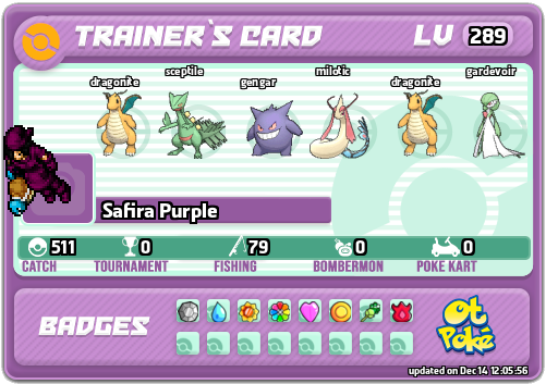 Safira Purple Card otPokemon.com