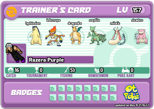 Razera Purple Card otPokemon.com