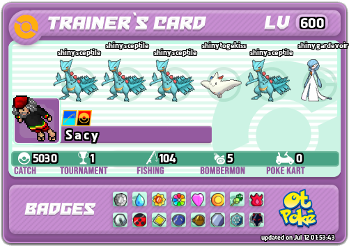 S a c y Card otPokemon.com