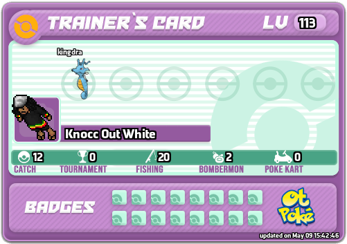 Knocc Out White Card otPokemon.com