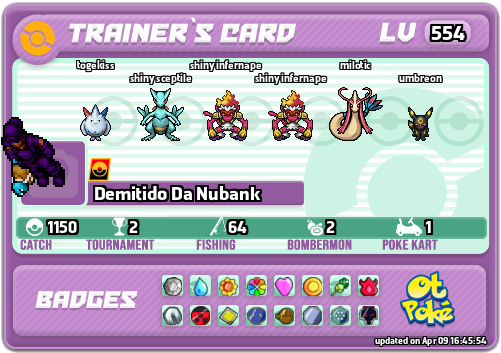 Demitido Da Nubank Card otPokemon.com