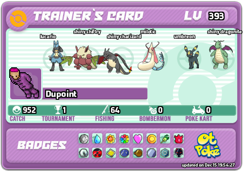 Dupoint Card otPokemon.com