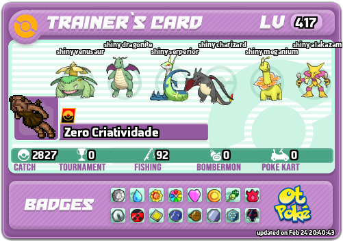 Zero Criatividade Card otPokemon.com