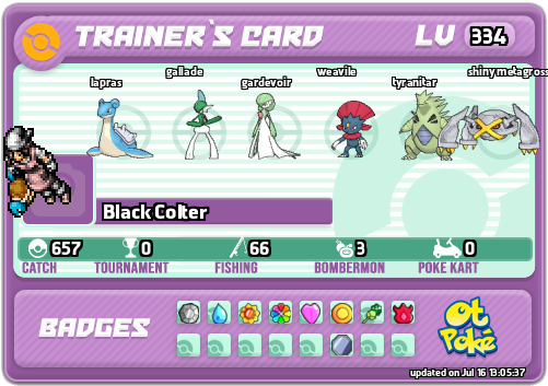 Black Colter Card otPokemon.com