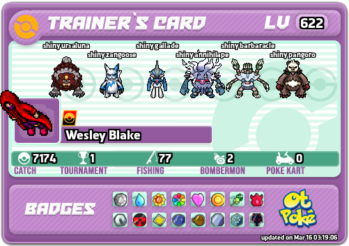 Wesley Blake Card otPokemon.com