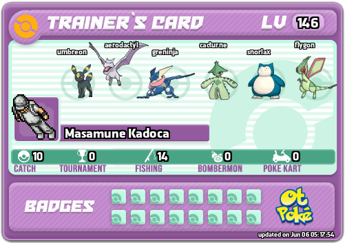 Masamune Kadoca Card otPokemon.com