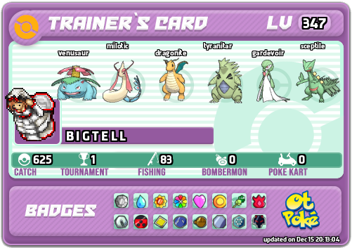 B I G T E L L Card otPokemon.com