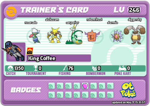 King Coffee Card otPokemon.com