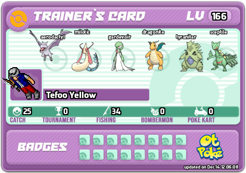 Tefoo Yellow Card otPokemon.com