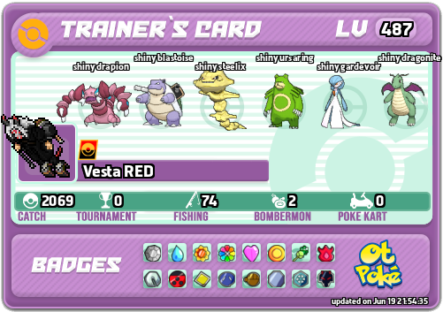 Vesta RED Card otPokemon.com