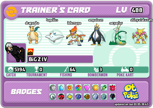 BiG Z IV Card otPokemon.com