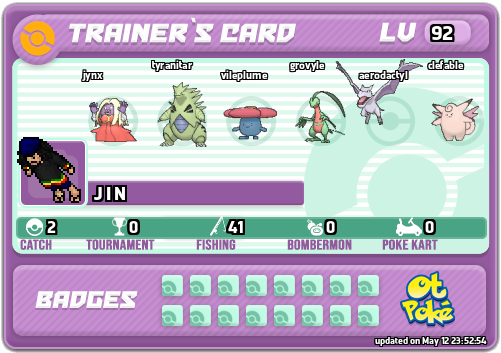 J I N Card otPokemon.com