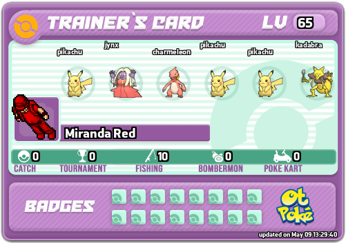 Miranda Red Card otPokemon.com