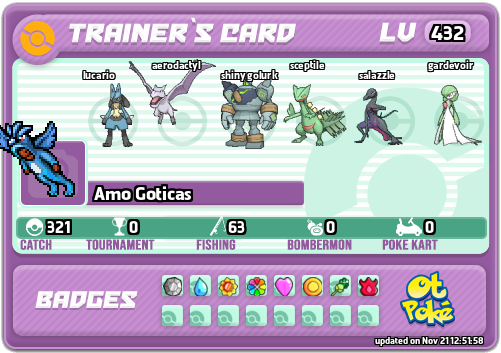 Amo Goticas Card otPokemon.com